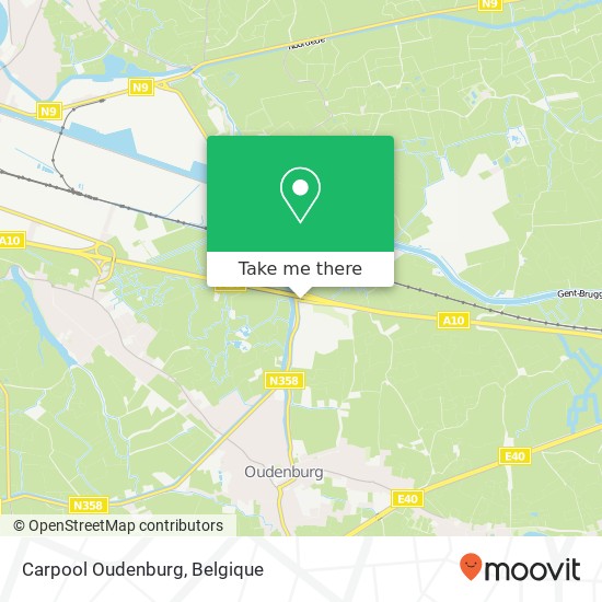 Carpool Oudenburg kaart