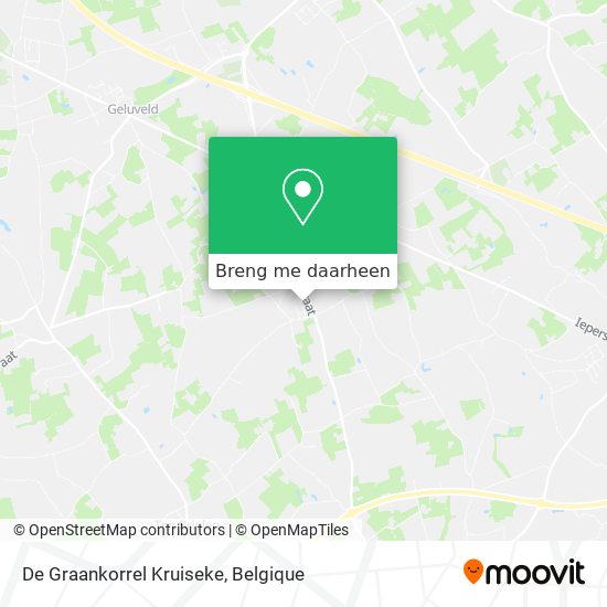 De Graankorrel Kruiseke kaart