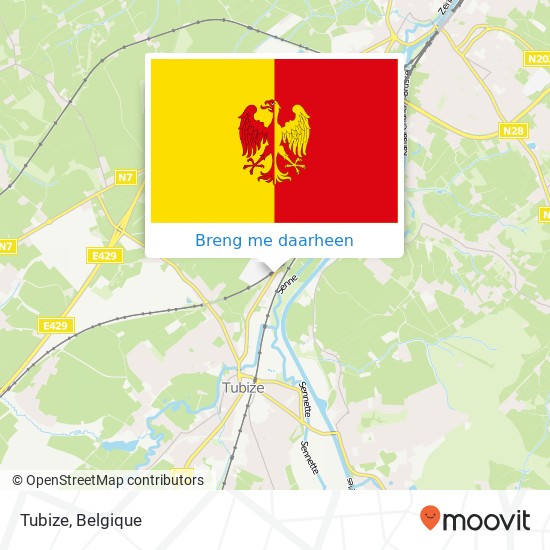 Tubize kaart