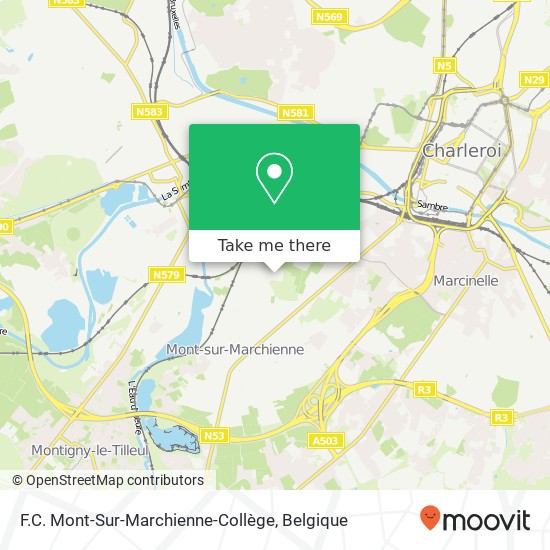 F.C. Mont-Sur-Marchienne-Collège kaart