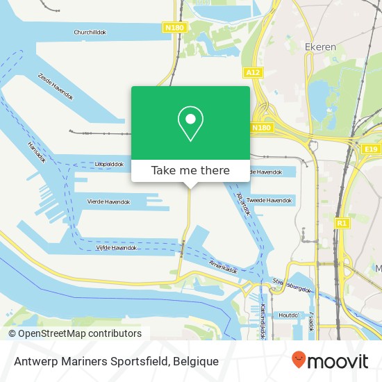 Antwerp Mariners Sportsfield kaart