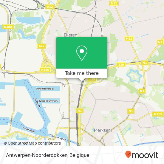 Antwerpen-Noorderdokken kaart