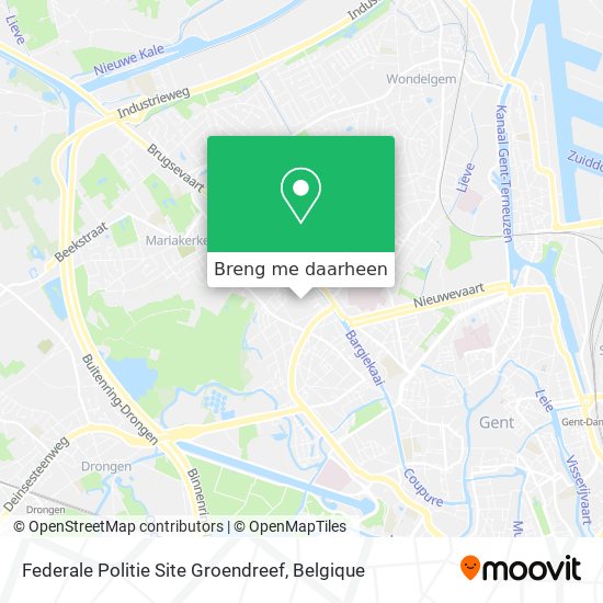 Federale Politie Site Groendreef kaart