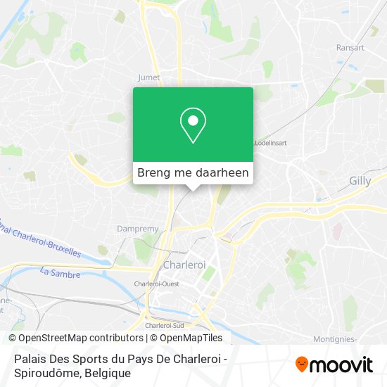 Palais Des Sports du Pays De Charleroi - Spiroudôme kaart