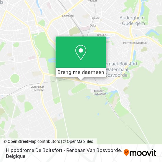Hippodrome De Boitsfort - Renbaan Van Bosvoorde kaart