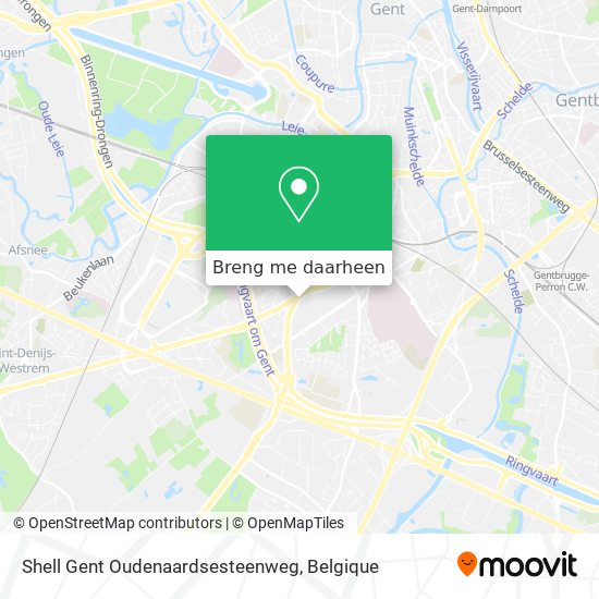 Shell Gent Oudenaardsesteenweg kaart