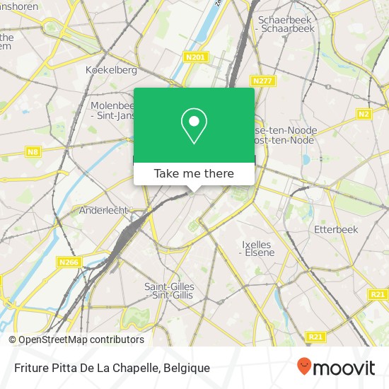 Friture Pitta De La Chapelle kaart