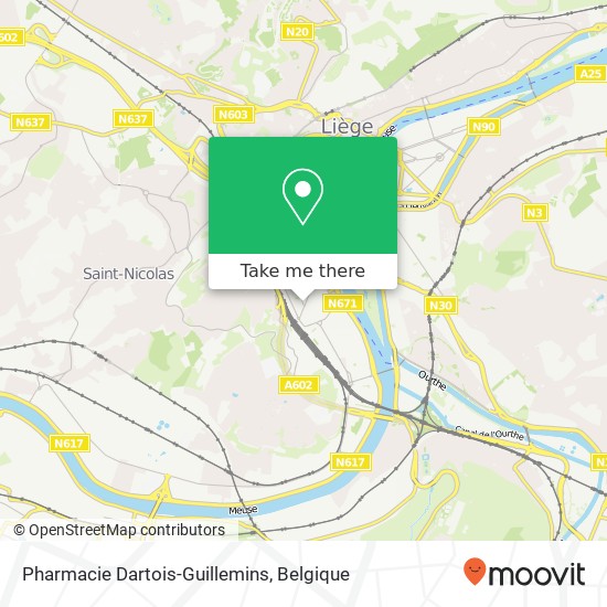Pharmacie Dartois-Guillemins kaart