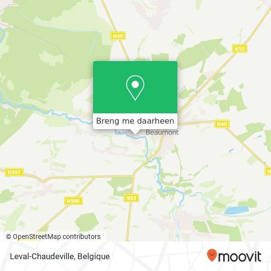 Leval-Chaudeville kaart