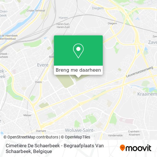 Cimetière De Schaerbeek - Begraafplaats Van Schaarbeek kaart