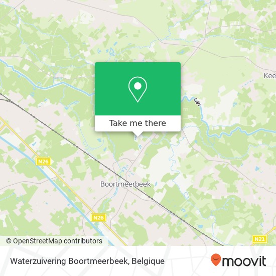 Waterzuivering Boortmeerbeek kaart