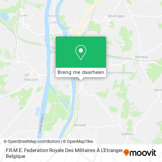 F.R.M.E. Federation Royale Des Militaires À L'Etranger kaart