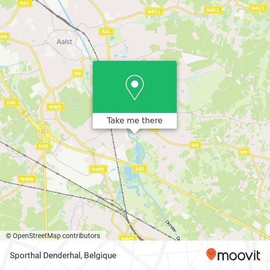Sporthal Denderhal kaart