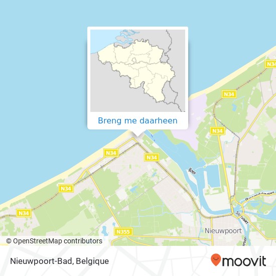 Nieuwpoort-Bad kaart