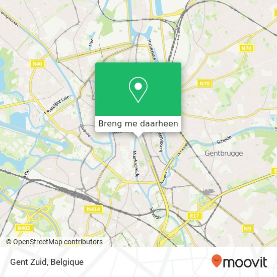 Gent Zuid kaart