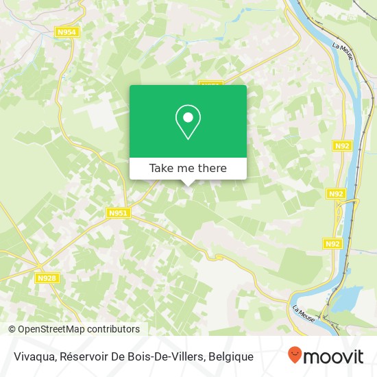 Vivaqua, Réservoir De Bois-De-Villers kaart