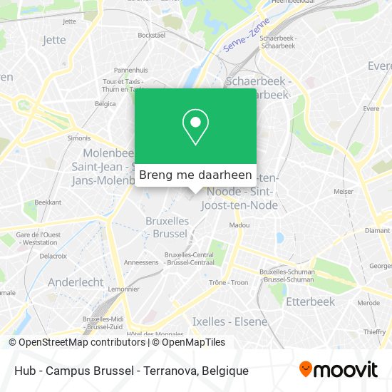 Hub - Campus Brussel - Terranova kaart