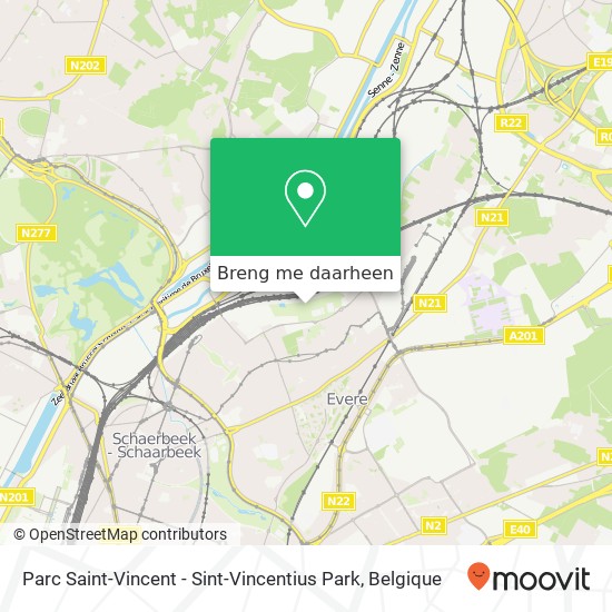 Parc Saint-Vincent - Sint-Vincentius Park kaart