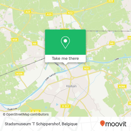 Stadsmuseum 'T Schippershof kaart