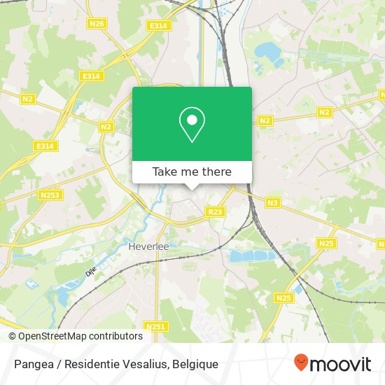 Pangea / Residentie Vesalius kaart