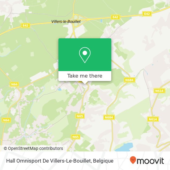 Hall Omnisport De Villers-Le-Bouillet kaart