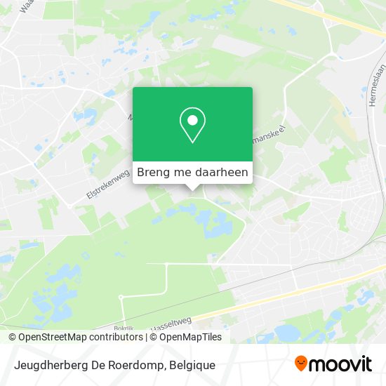 Jeugdherberg De Roerdomp kaart