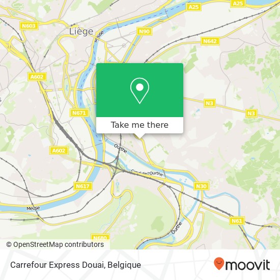 Carrefour Express Douai kaart