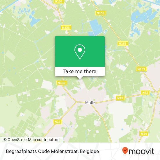 Begraafplaats Oude Molenstraat kaart