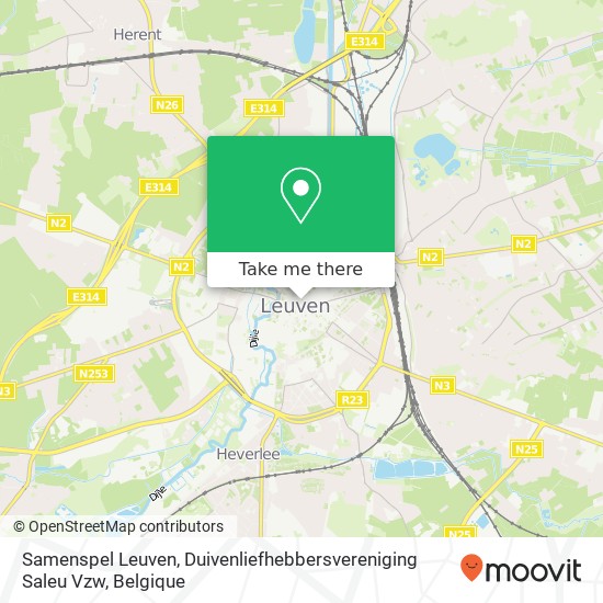 Samenspel Leuven, Duivenliefhebbersvereniging Saleu Vzw kaart
