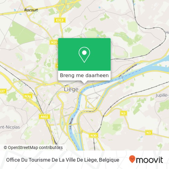 Office Du Tourisme De La Ville De Liège kaart