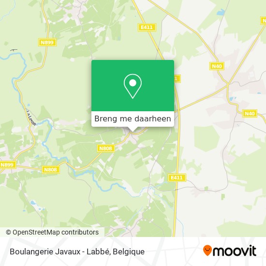 Boulangerie Javaux - Labbé kaart