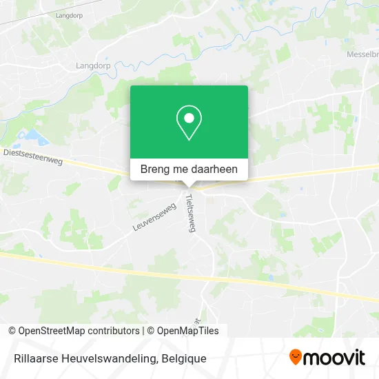 Rillaarse Heuvelswandeling kaart