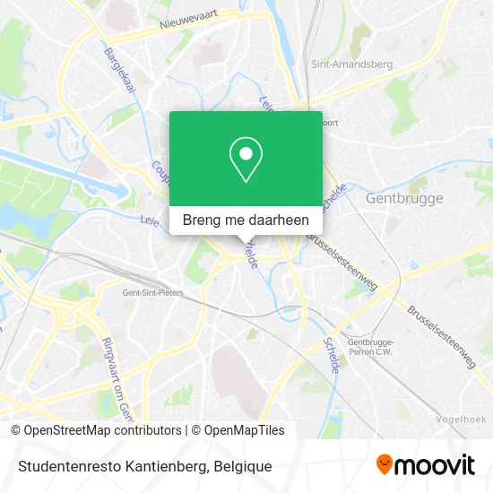 Studentenresto Kantienberg kaart