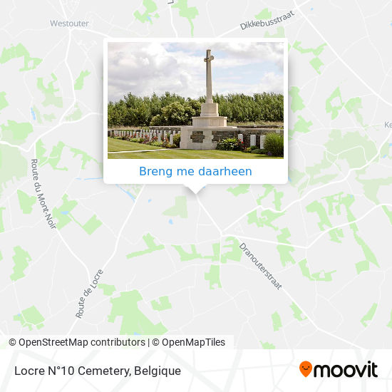 Locre N°10 Cemetery kaart