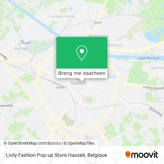 Livily Fashion Pop-up Store Hasselt kaart