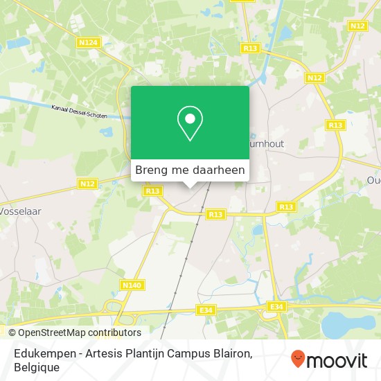 Edukempen - Artesis Plantijn Campus Blairon kaart
