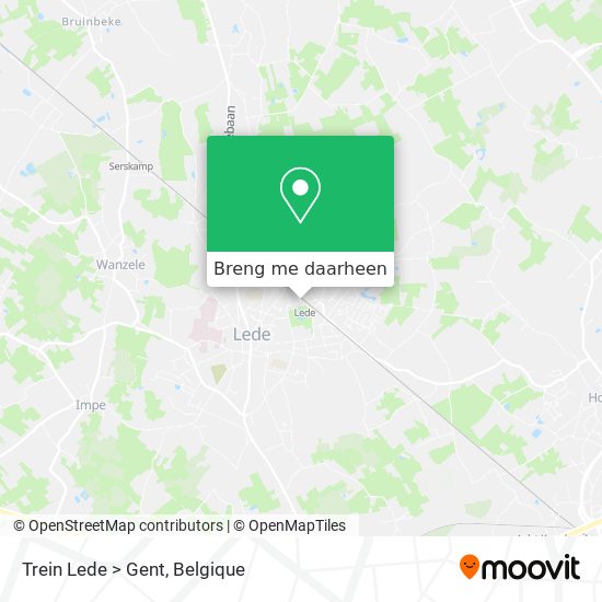 Trein Lede > Gent kaart