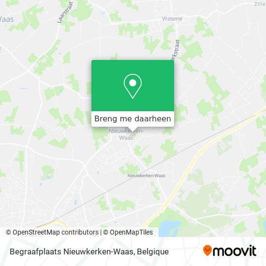 Begraafplaats Nieuwkerken-Waas kaart