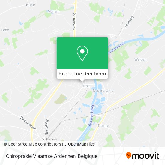 Chiropraxie Vlaamse Ardennen kaart