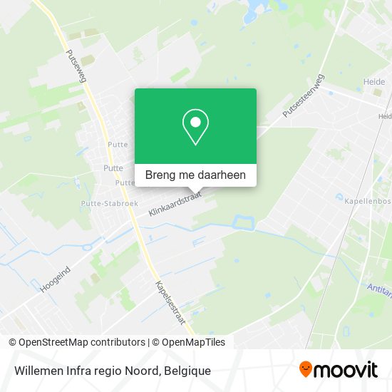 Willemen Infra regio Noord kaart