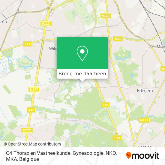 C4 Thorax en Vaatheelkunde, Gyneacologie, NKO, MKA kaart