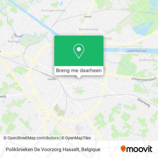 Poliklinieken De Voorzorg Hasselt kaart