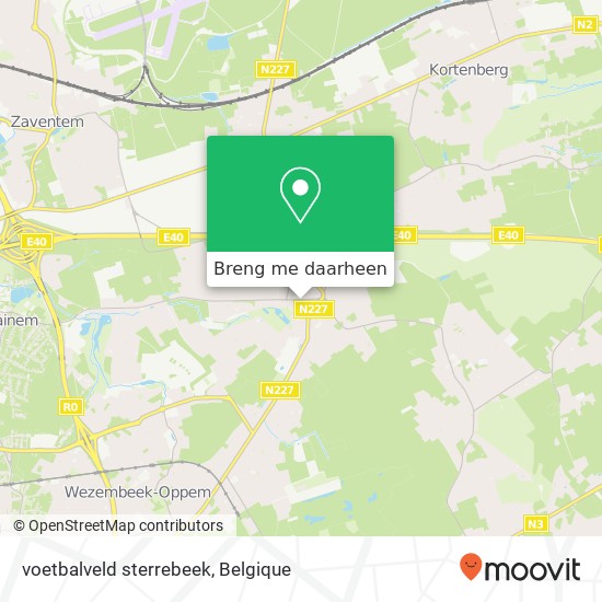 voetbalveld sterrebeek kaart