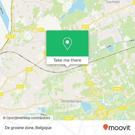 De groene zone kaart