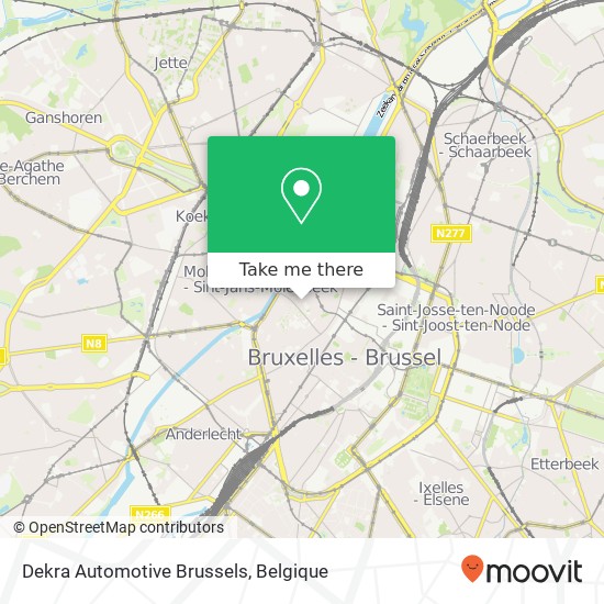 Dekra Automotive Brussels kaart