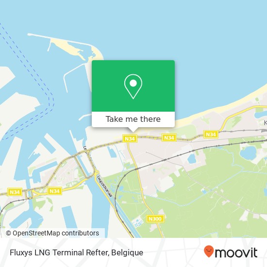 Fluxys LNG Terminal Refter kaart