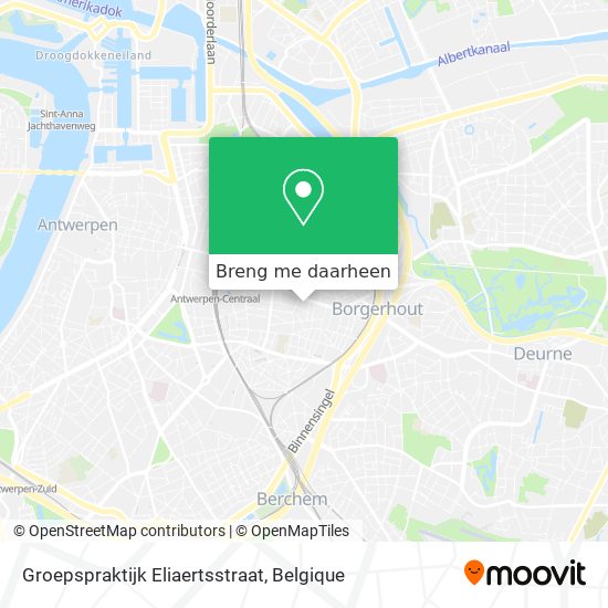 Groepspraktijk Eliaertsstraat kaart