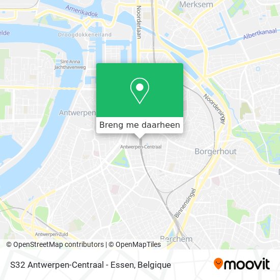 S32 Antwerpen-Centraal - Essen kaart