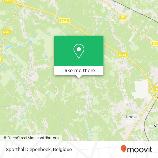 Sporthal Diepenbeek kaart