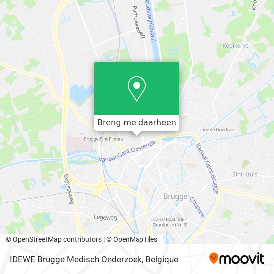 IDEWE Brugge Medisch Onderzoek kaart